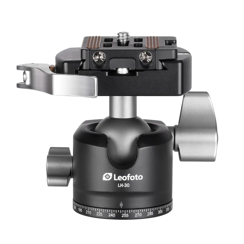 Leofoto LH-30LR 30mm Low Profile Ball Head with LR-50 Quick Release Lever Clamp and NP-50 Plate