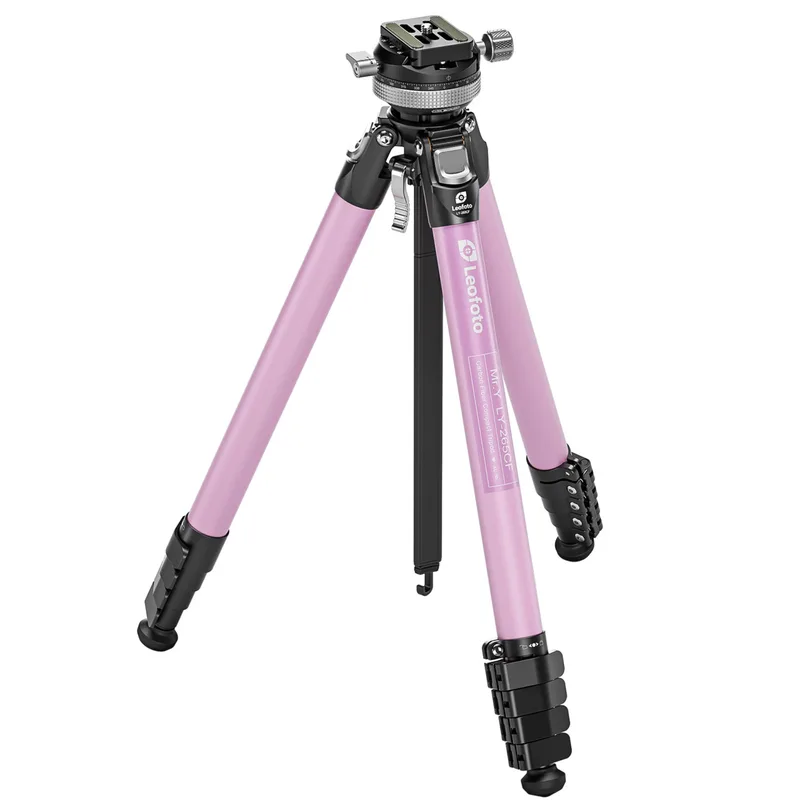 Leofoto LY-265CF-P Mr.Y Series Carbon Fibre Tripod with Inverted Ball Head – Pink