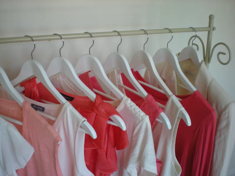 Red and White clothing on rail for Personal Styling, Look Younger, with Colour Complements, Ramsgate, Kent