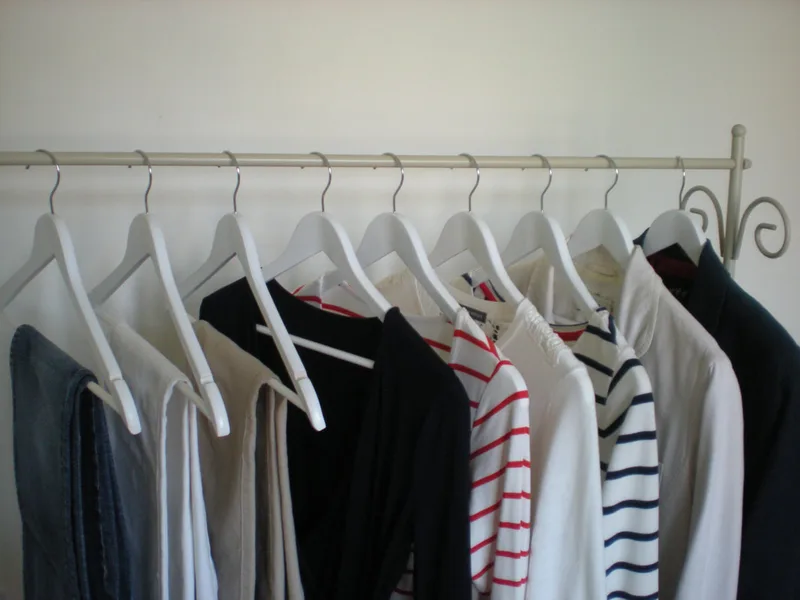 Close up of clothing rail for Personal Styling, Bodyshape dressing, with Colour Complements, Ramsgate, Kent