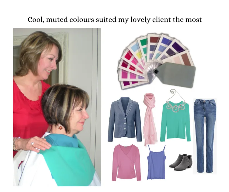 Client during Colour Analysis, Look Younger, with Colour Complements, Ramsgate, Kent