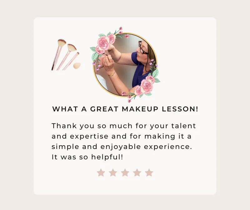 Colour Complements Makeup Lesson five star testimonial, serving Whitstable, Kent