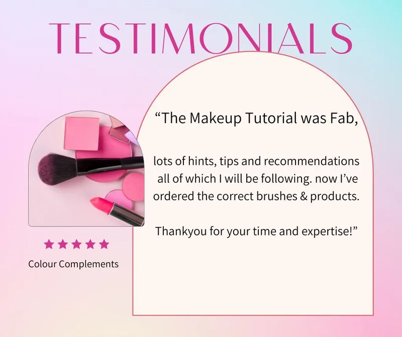 Colour Complements, Makeup tutorial five star review, serving Deal, Kent