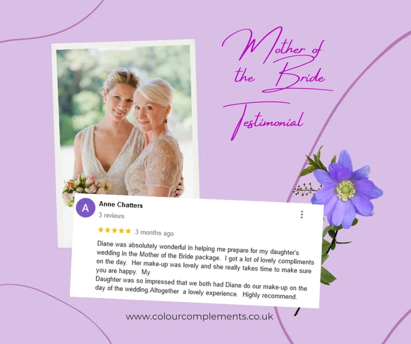 Mother of Bride Outfit Styling Testimonial, Colour Complements, Ramsgate, Kent