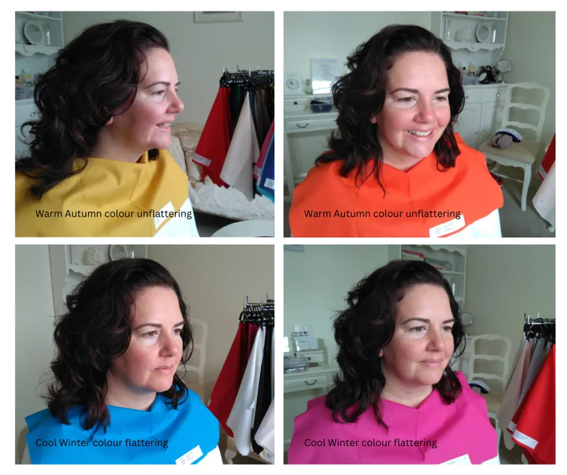 Colour Analysis client discovering her best colours, Colour Complements, Broadstairs, Kent