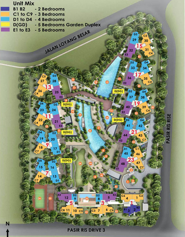Sea Horizon Condominium For Sale - Site Plan / Site Map / Facing / Pool View Prices / Sea View Price Range