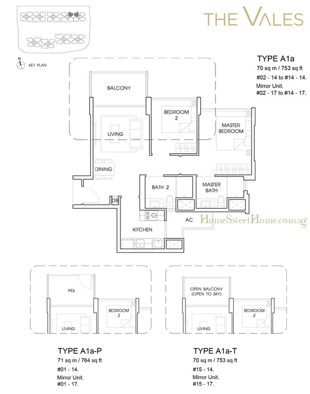 The Vales Condo 2 Br layout A1a
