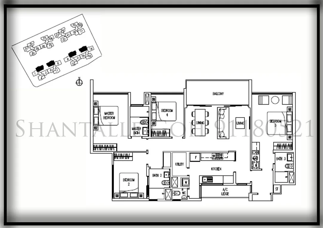 Twin fountains ec floor plans 4 bedroom dual key