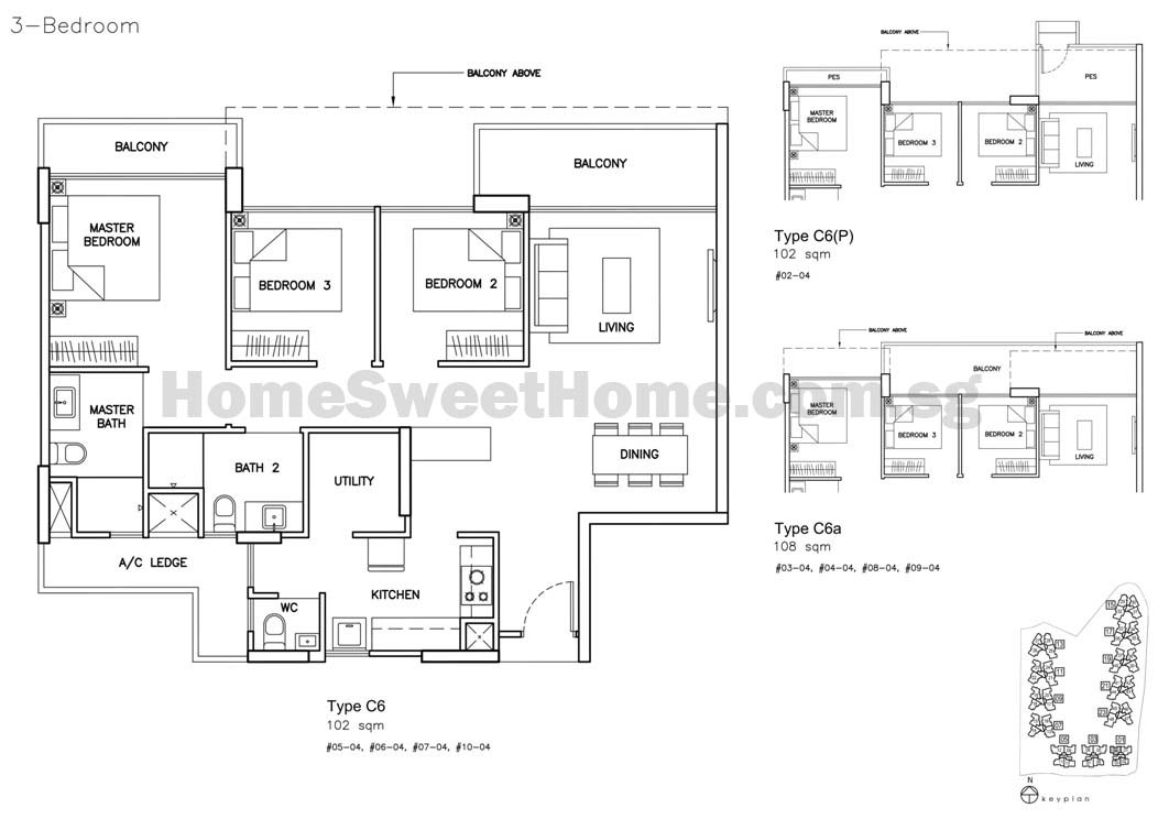 ec 3 bedroom floor plans