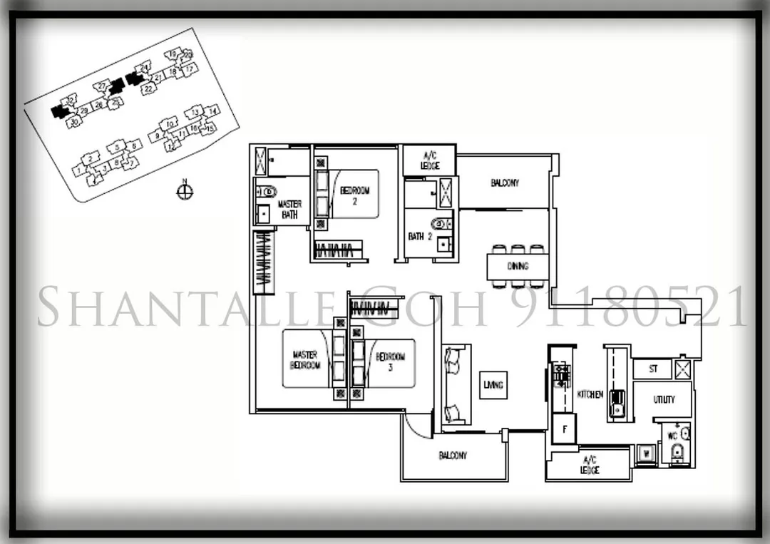 Twin fountains ec floor plans 3 bedder vantage home