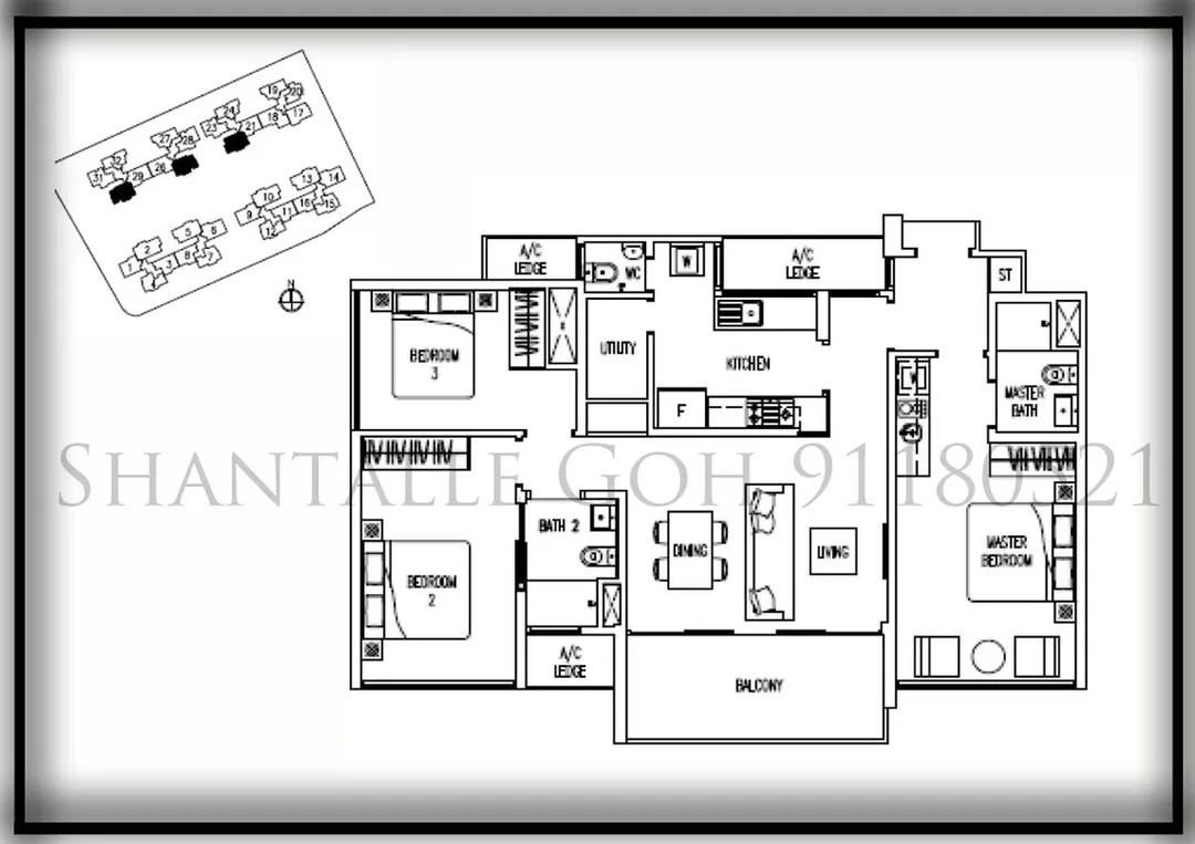 Twin fountains ec floor plans 3 bedroom dual key