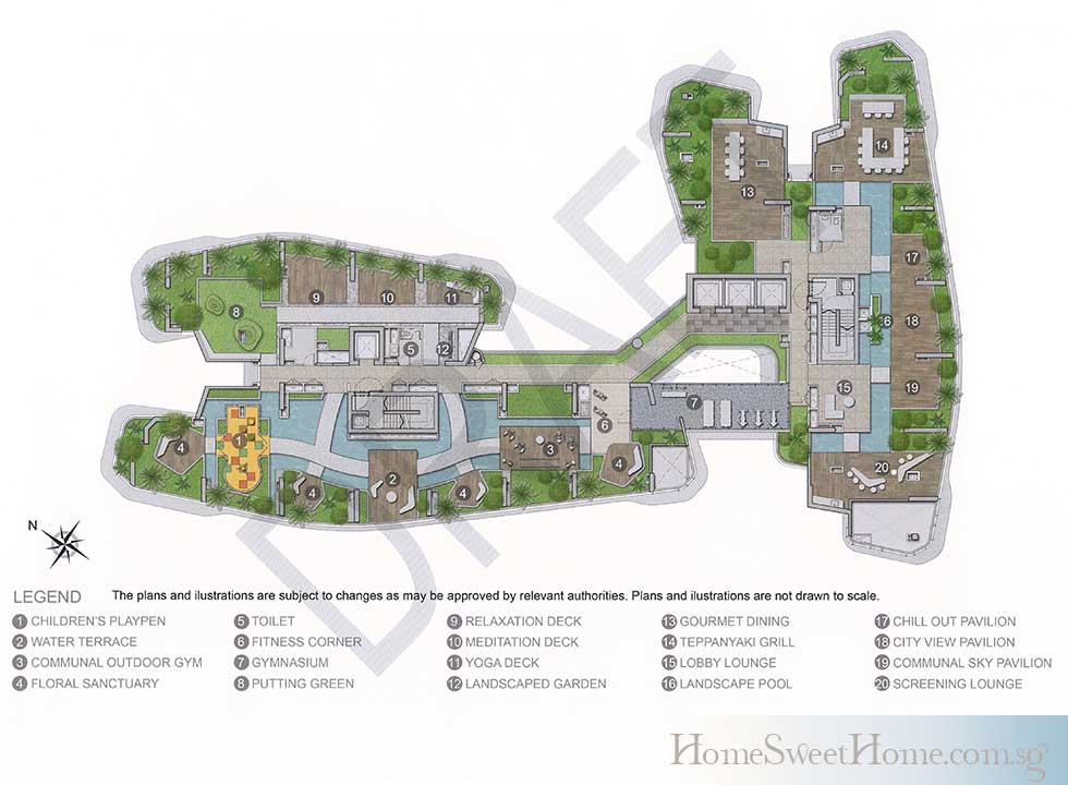 City Gate Condo and Mall Facilities Site Plan at 24th Storey