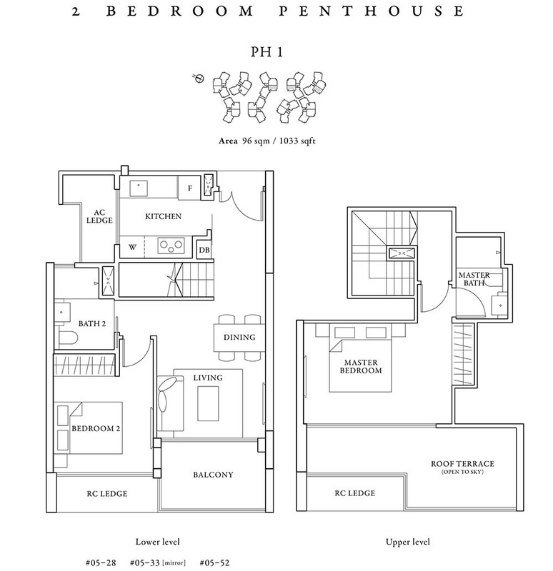 Seventy St Patrick Floor Plan 2 Bedroom Penthouse 1033 sqft