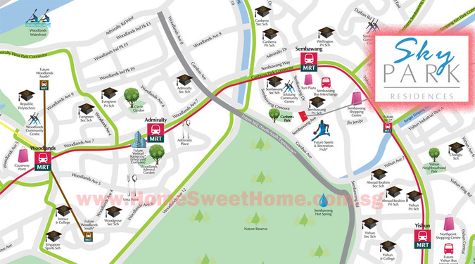 SkyPark Residences EC Sembawang Location Map