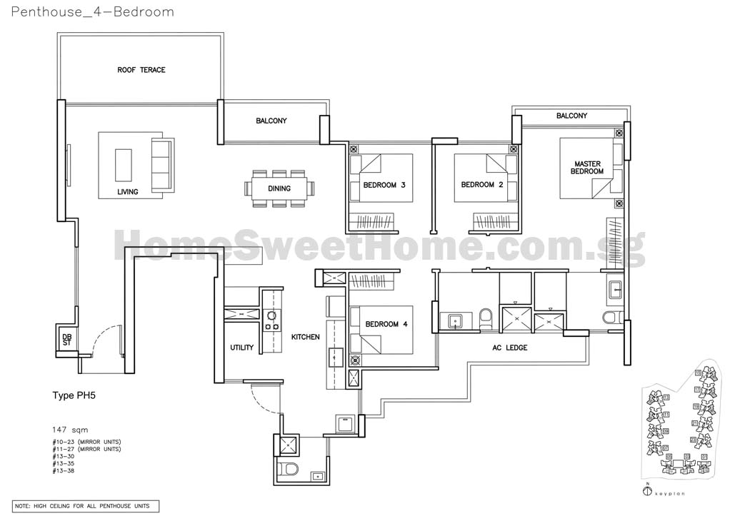 Floor Plan - Penthouse type PH5