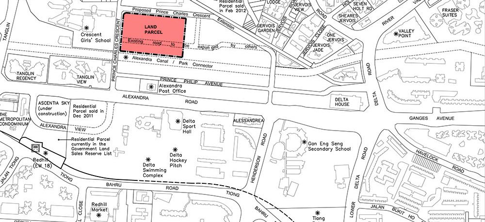 The Crest @ Prince Charles Crescent Land Bid Price PSF