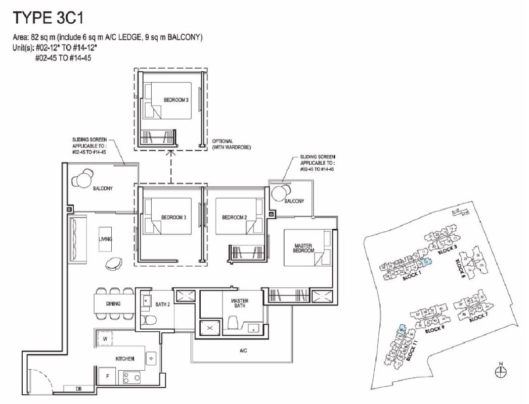 grandeur park condo floor plan 3 bedroom price