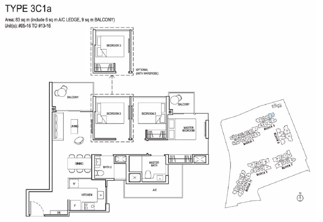 grandeur park residences condo floor plan 3 bed price discount