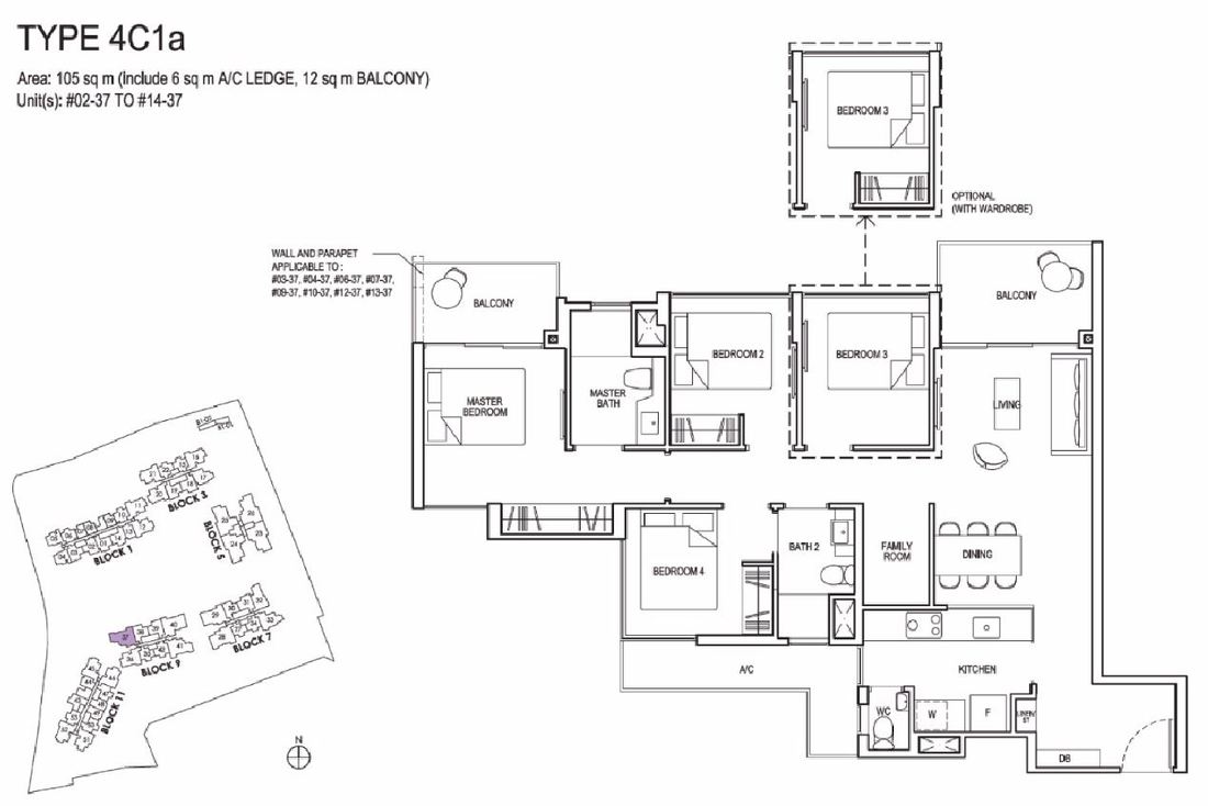 grandeur park  floor plan 4 bedrooms