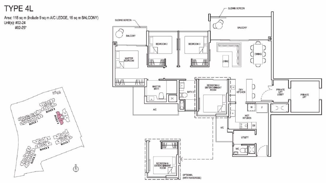 grandeur park  floor plan 4 bedrom price