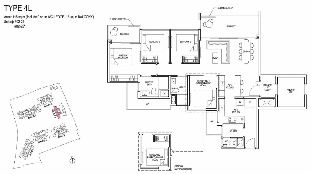 grandeur park  floor plan 4 bedrom price
