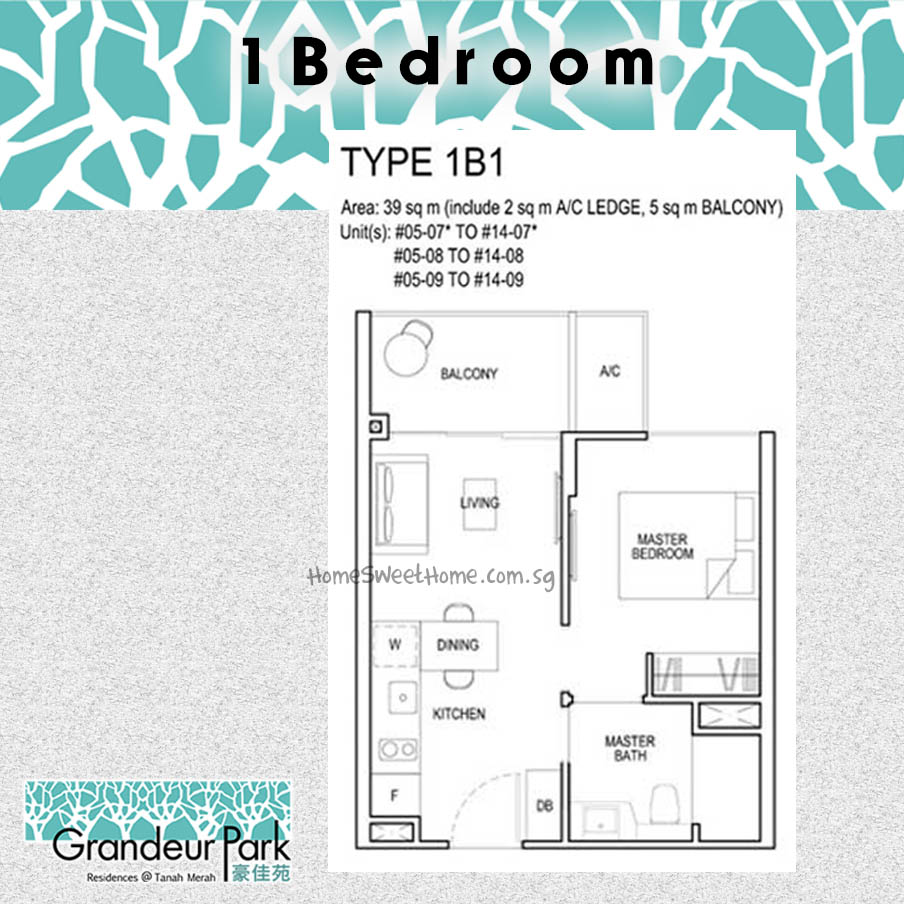 1 bedroom 1b1