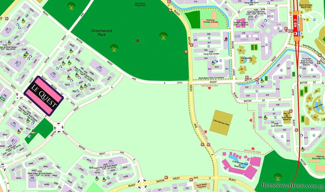 LeQuest Condo Location @ Bukit Batok