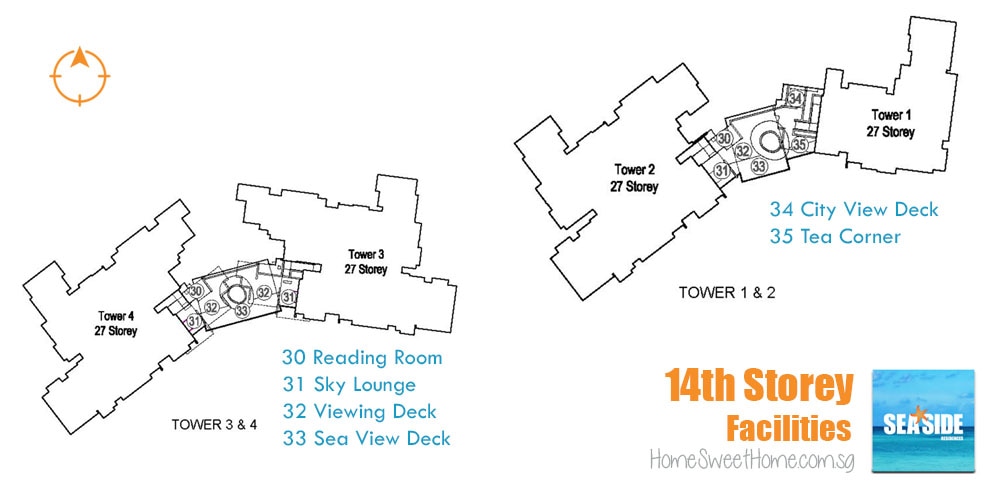 Seaside Residences Sea View Deck / Sky Lounge on 14th Storey