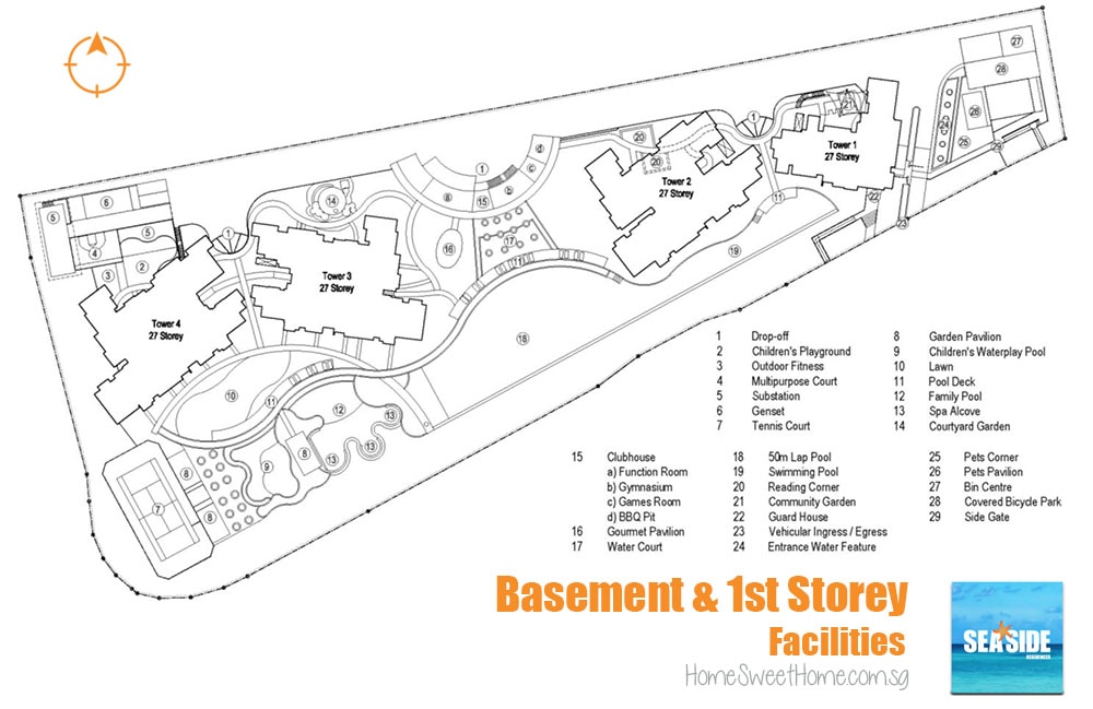 Seaside Residences Site Plan - Facilities