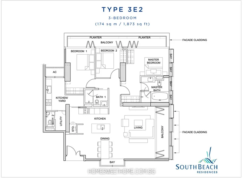 South-Beach-Residences-Floor-Plans-3-Bedroom-3E2