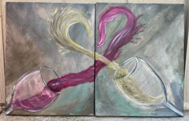 Wine Splash Date Night At Home Paint Kit