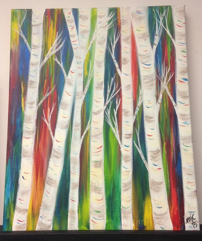 Colorful Birch At Home Paint Kit