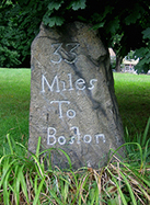 Colonial mile maker, Northborough to Boston