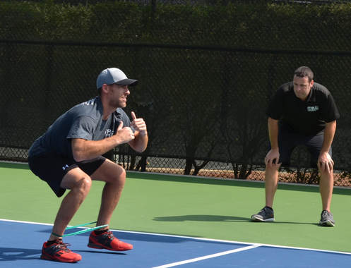 Mark Kovacs training an athlete