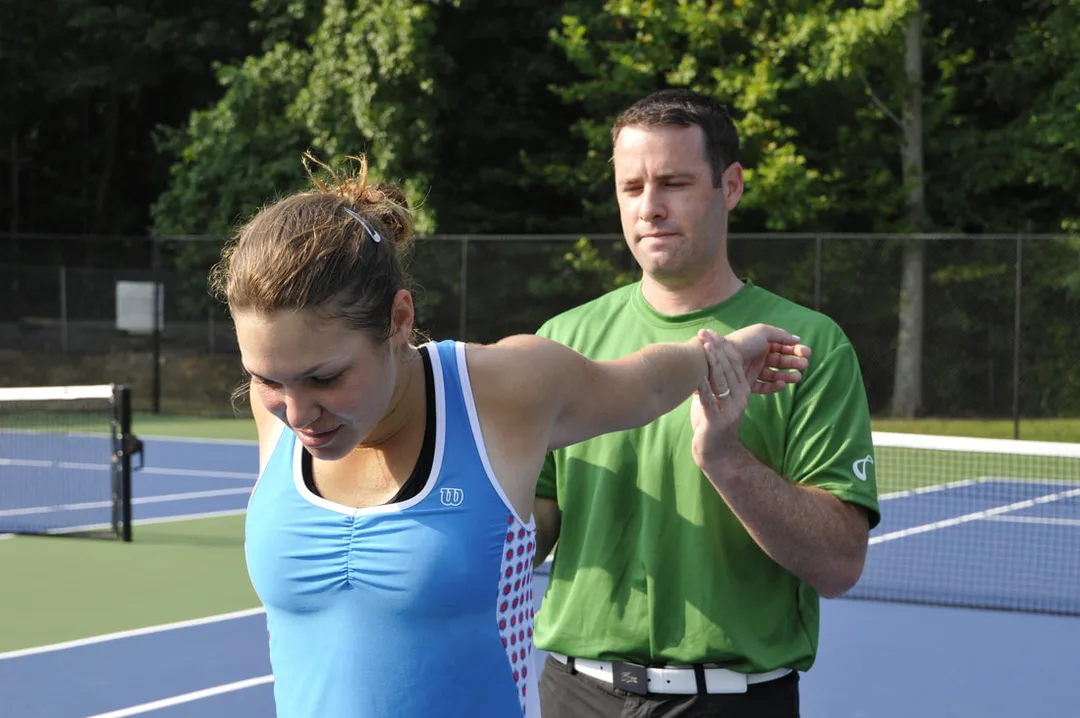 Mark training an athlete