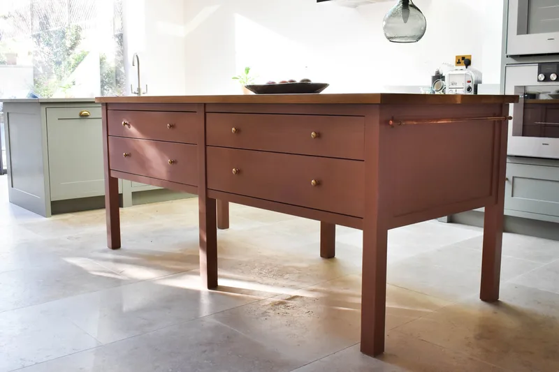handmade kitchen island with 8 drawers in North London