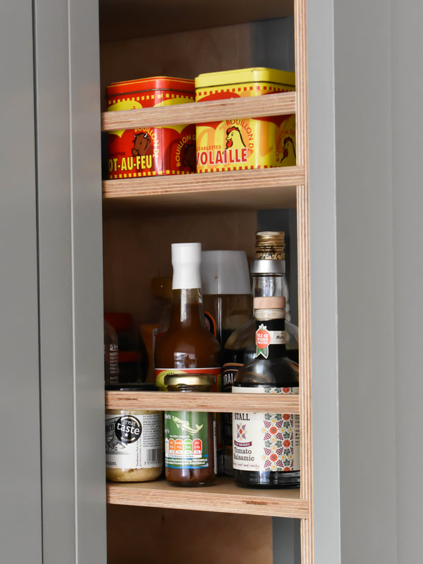 Pull out larder in solid birch ply in North London