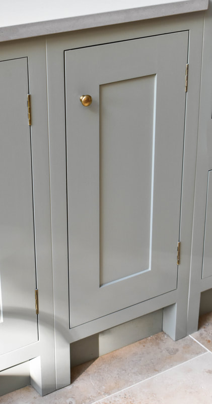 Hand painted kitchen cabinets in contemporary shaker design