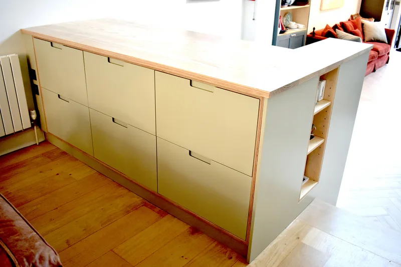 Birch ply storage cabinets in North London