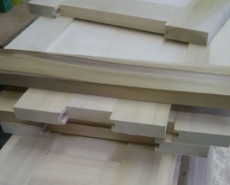Solid tulipwood Shaker doors for a handmade kitchen North London