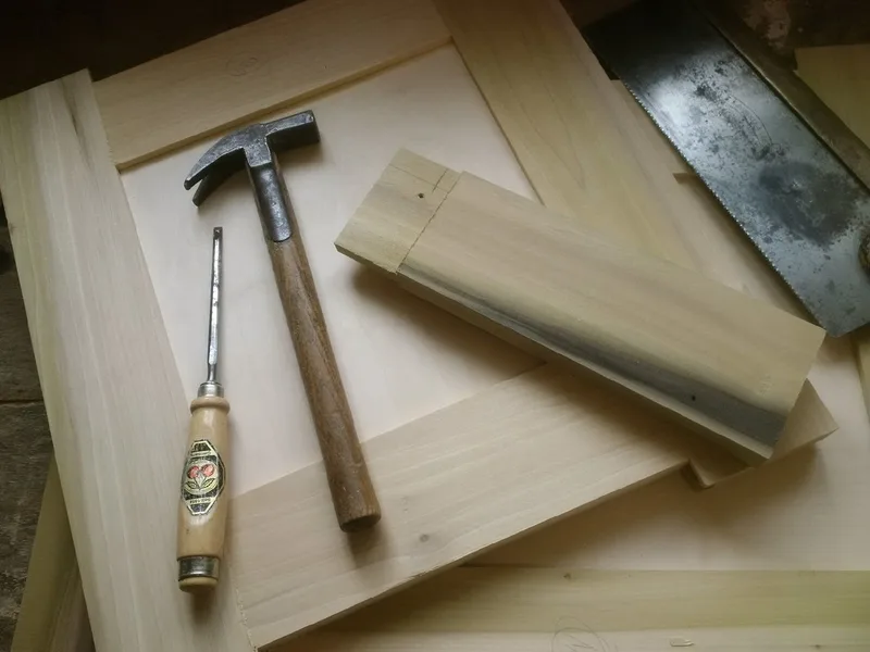 Solid tulipwood Shaker doors for a handmade kitchen North London