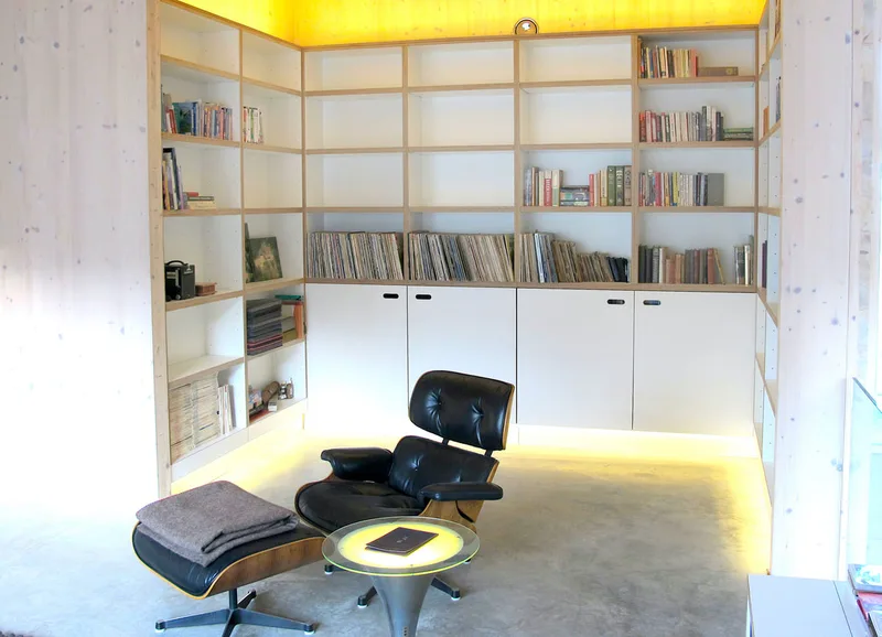 Bespoke shelving and storage in a contemporary new build house in Hastings East Sussex