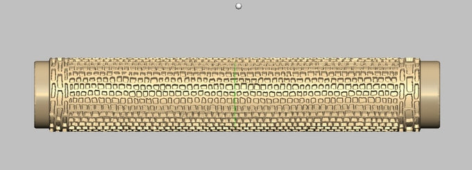 Small cobblestone with 3 side rows of stones roller