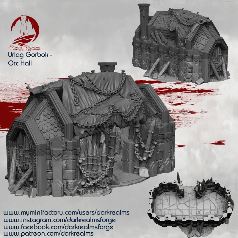 Urlag Gorbok - Orc Hall in 10mm
