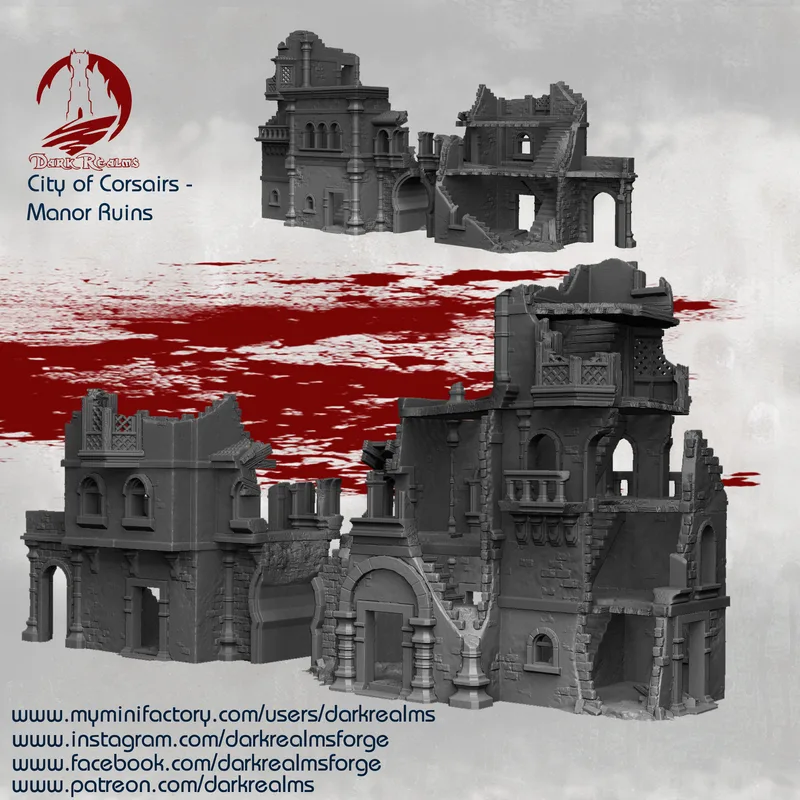 City of Corsairs Manor House Ruins 10mm