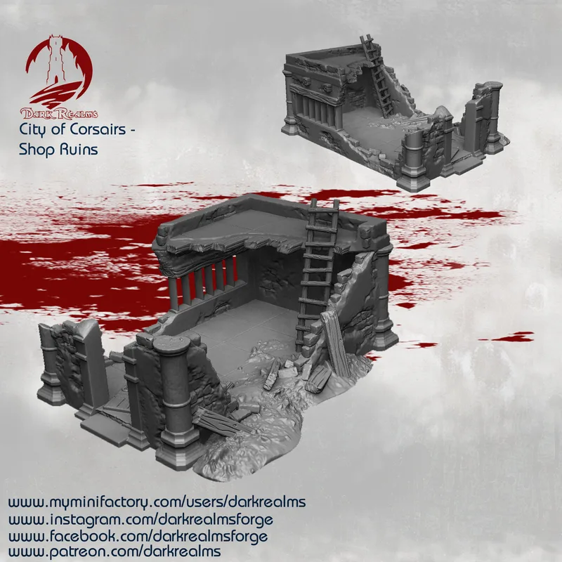 City of Corsairs Shop Ruins 10mm
