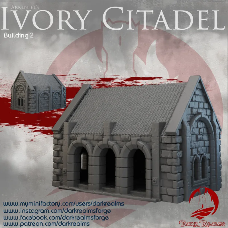 Arkenfel Ivory Citadel Building 2 10mm