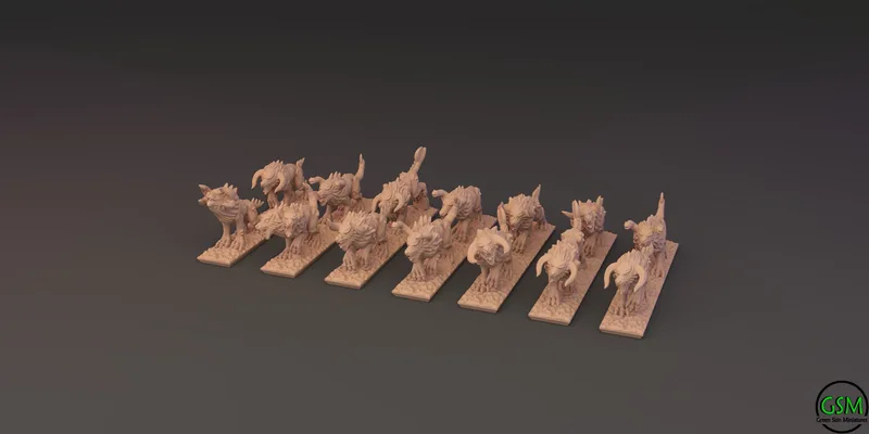 Chaos Hound unit 10mm Scale