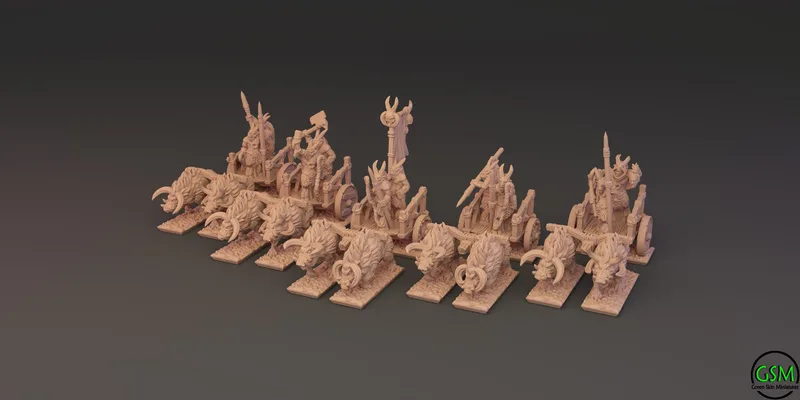 Tuskgor Chariot unit 10mm Scale