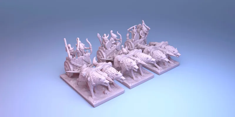 Goblin Chariot unit in 10mm scale